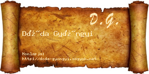 Dóda Gyöngyi névjegykártya